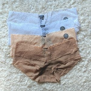 NWT Aerie Lace Boybriefs (set of 4)